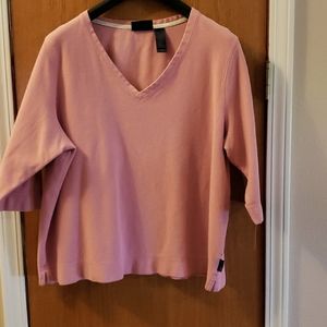 Crazy Horse V-Neck Top, Size 1X, Salmon Pink (B1)
